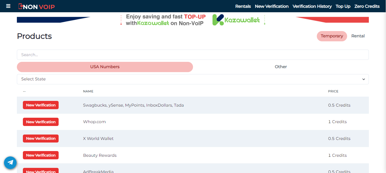 Buying US Numbers on Non-VoIP