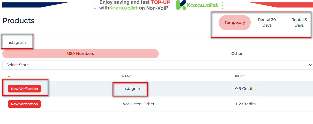 How to get a US number to activate Instagram?