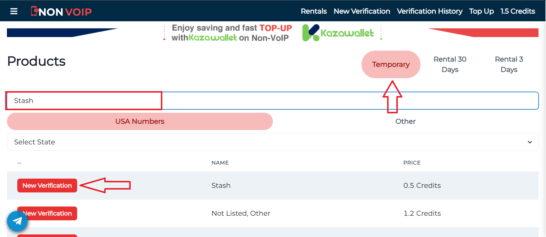 دليل خطوة بخطوة: الحصول على رقم أمريكي لتفعيل Stash من Non-VoIP