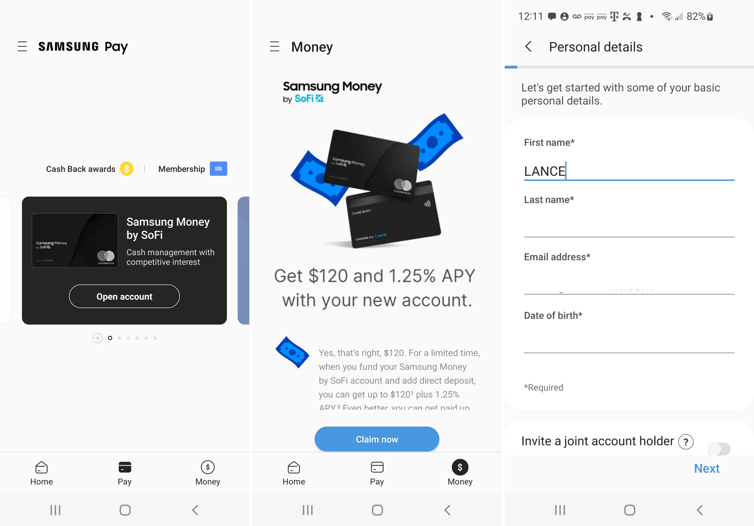 Create Samsung Pay Account
