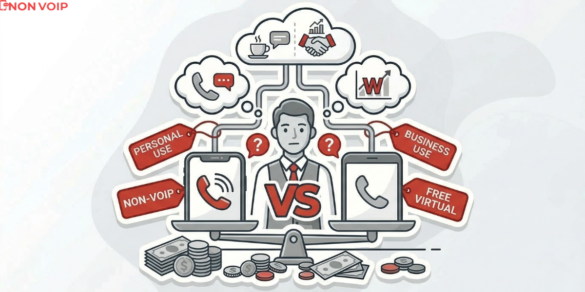 مقارنة أرقام Non-VoIP مقابل الحلول المجانية
