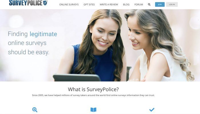 Survey Police website