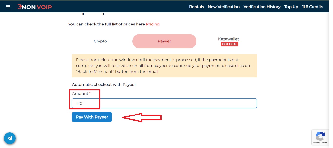 Steps to Top Up Your Non-VoIP Account Using Payeer