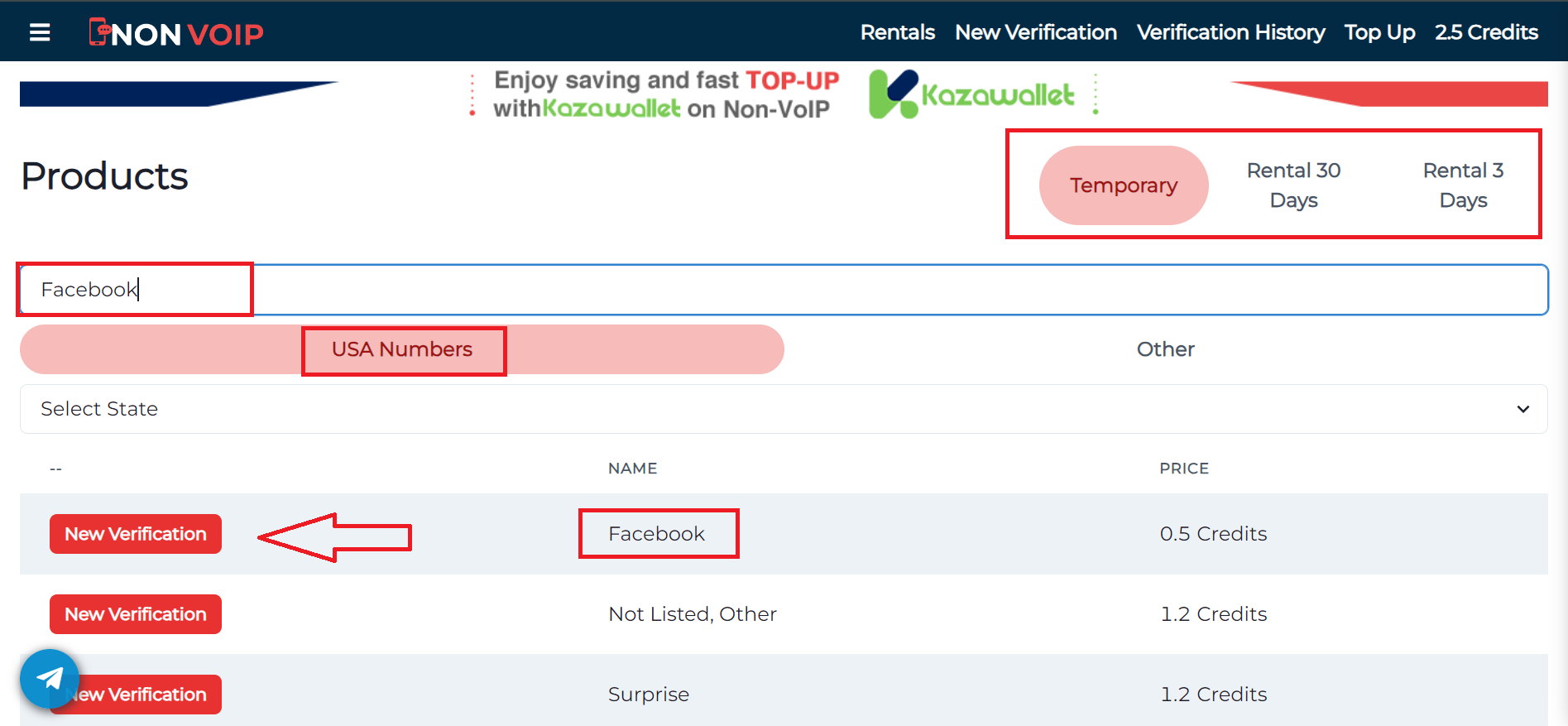 كيفية الحصول على رقم أمريكي لتفعيل فيسبوك من Non-VoIP